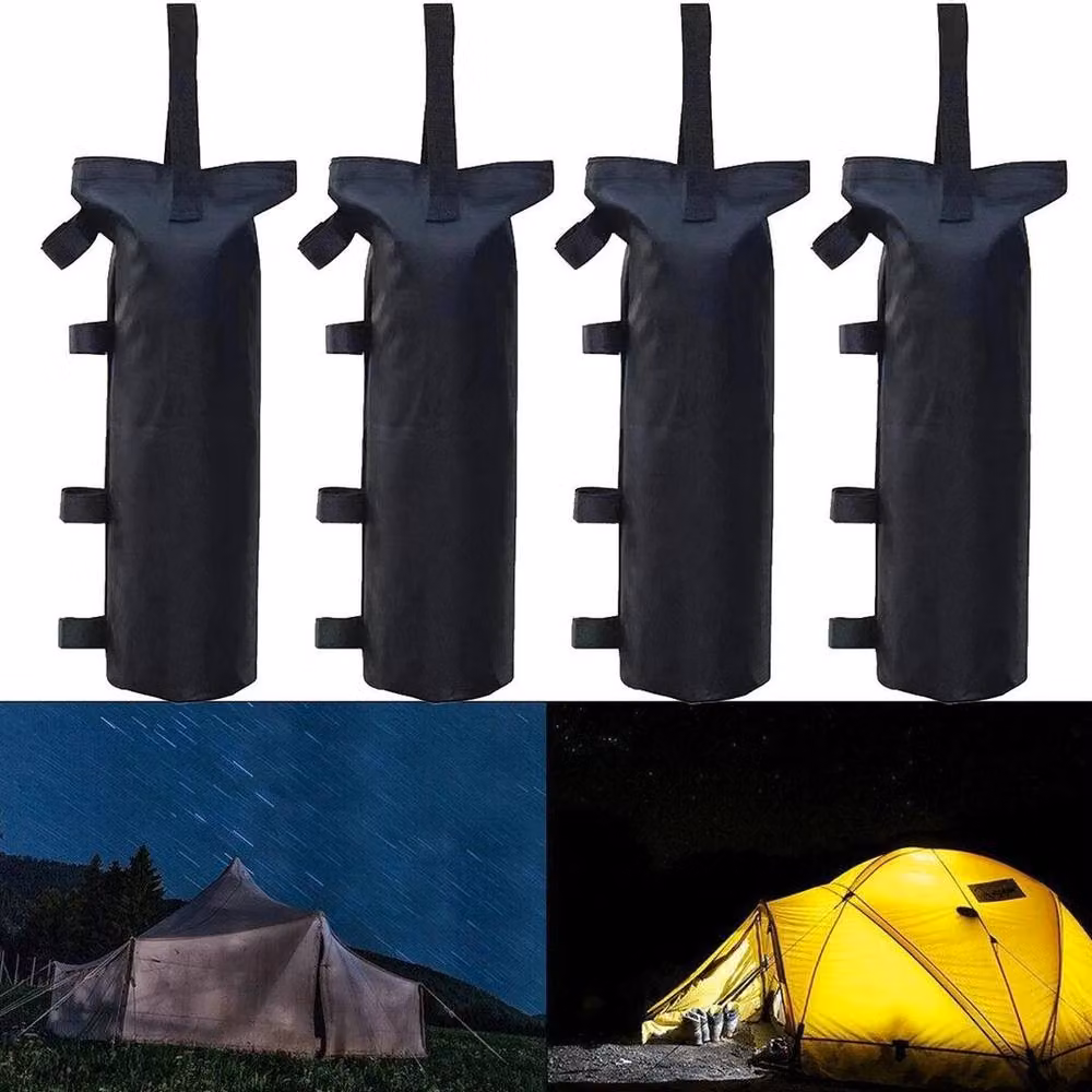 SPETLEK 4-Pack Black PVC Gazebo Foot Weights for Marquee, Party Tents, Awnings and Parasols – 3