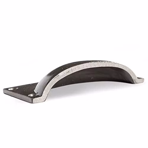 Hammer and Tongs Rectangular Cabinet Drawer Pull, Raw Iron, Pack of 6, W105mm x H50mm – 3