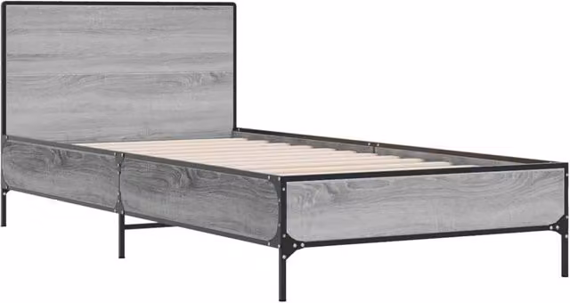 Berkfield Home Durable Bed Frame with Drawers, Grey, W/D/H: 100 x 200 cm – 1