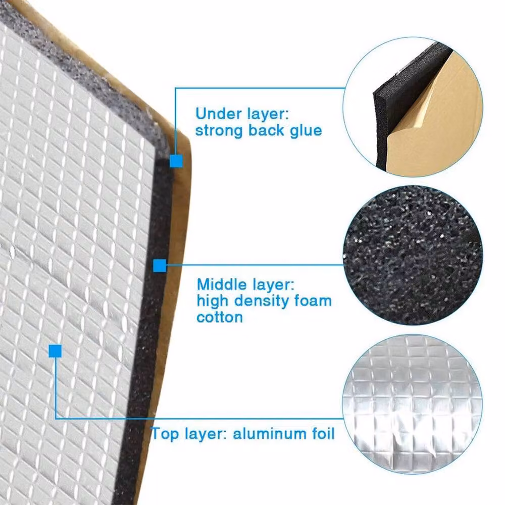 NESTLUNE Self-adhesive Aluminum Foil Building and Car Insulation, Silver, W: 100 cm, L: 5000 cm – 3