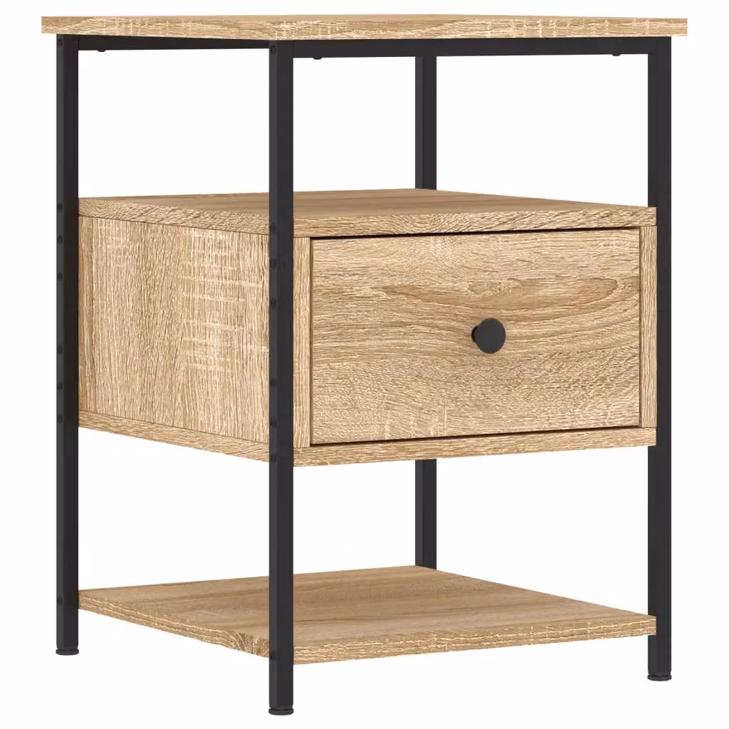 Berkfield Home Sonoma Oak Bedside Cabinet in Brown, W/D/H: 40 x 42 x 56 cm – 2