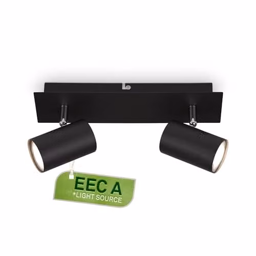 Briloner Modern LED Ceiling Spotlight in Black with Adjustable GU10 Bulb – 1