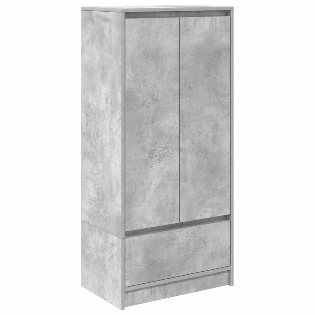Berkfield Home Wall Mounted Cabinet with Drawer in Concrete Grey, W: 55.5 cm, D: 34 cm, H: 119.5 cm – 2