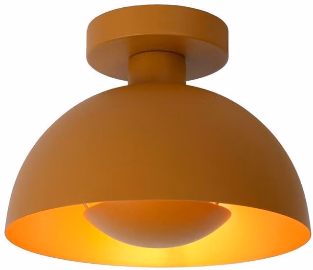 Netlighting Siemon Modern Flush Ceiling Light in Yellow, Diameter: 25 cm