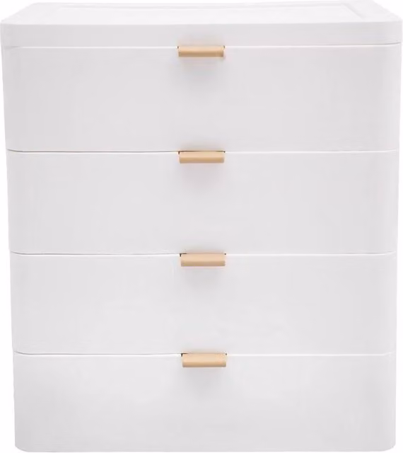 Kelvenix White Multi-Compartment Desktop Storage Box and Desk Organiser with Drawer