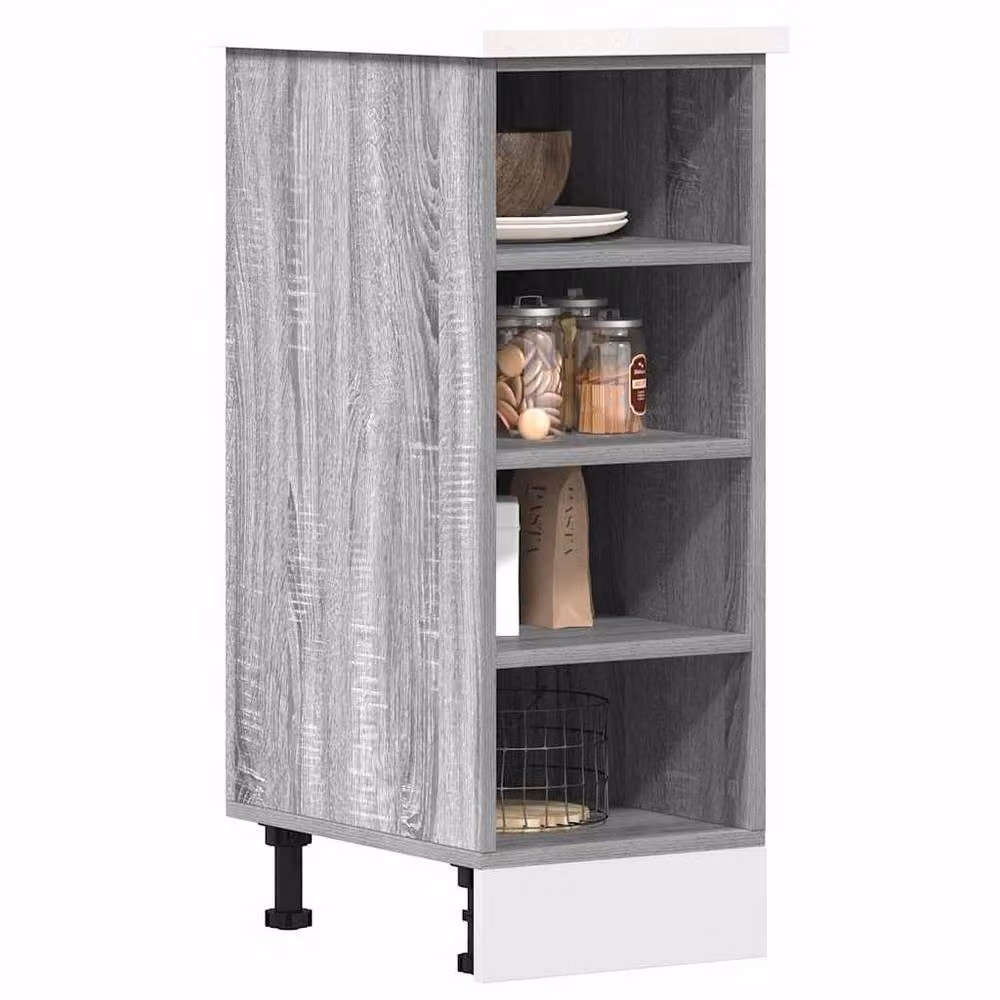 Berkfield Home Grey Sonoma Kitchen Base Unit with Hinged Doors and Internal Shelves, W/D/H: 30.0 x 44.5 x 81.5 cm – 2