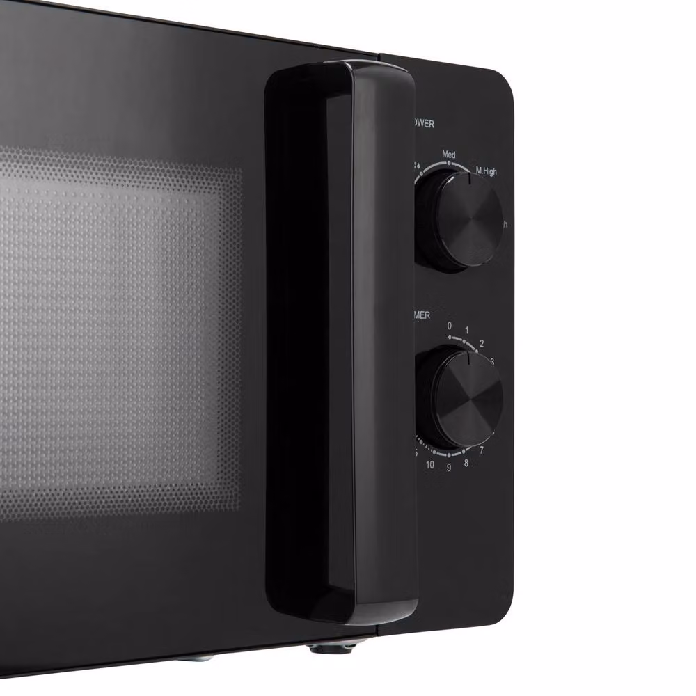 Willow WM20MB 20L 800W Manual Solo Countertop Microwave Oven, Black – 3