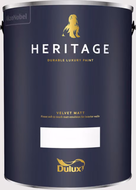 Dulux Trade Heritage Matt Dispersion Paint in Wishbone White, 5 l