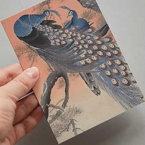 Artery8 50 Piece Japanese Art Collage Kit featuring Ohara Koson Woodblock Painting Prints, Multicolour Paper Poster Collection, W: 14.8 cm, H: 10.5 cm – 6