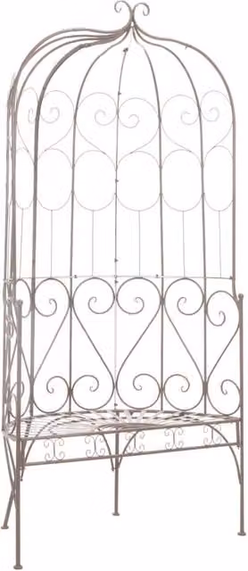 Berkfield Home Metal Garden Bench in Antique Brown, Width: 95 cm