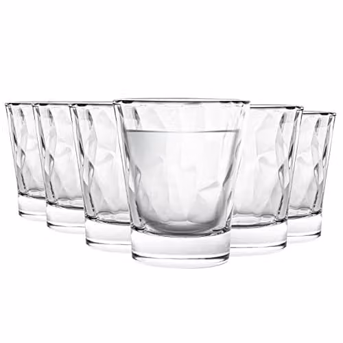 Bormioli Rocco Geometric Shot Glasses, Transparent, 80ml, Pack of 6
