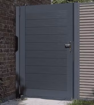 Durapost Anthracite Grey Composite Single Gate Full Kit W: 118.8 cm, H: 177.0 cm