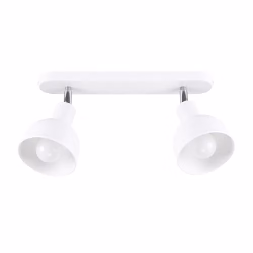 SOLLUX lighting Elba White Metal Wall Light with E27 Bulb Holder – 1