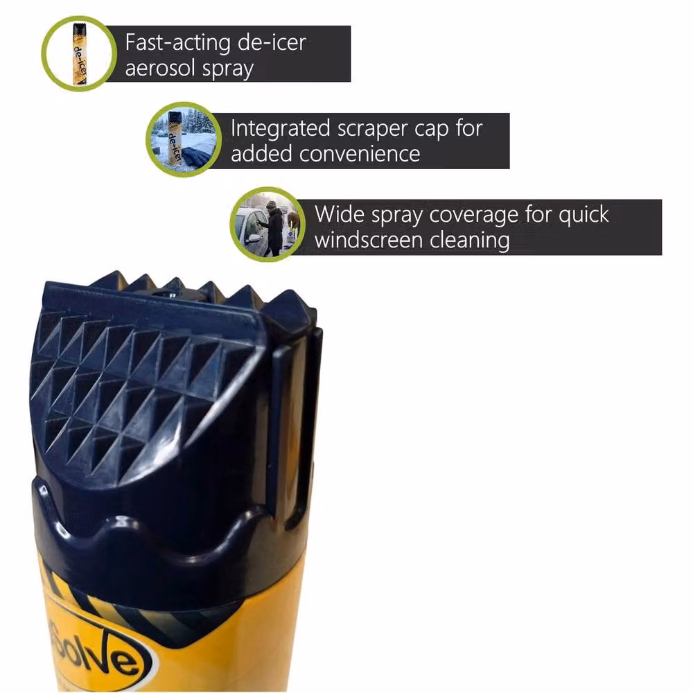Pegdev Fast Acting De-Icer Spray with Built-In Scraper Cap, 600ml, Clear – 4
