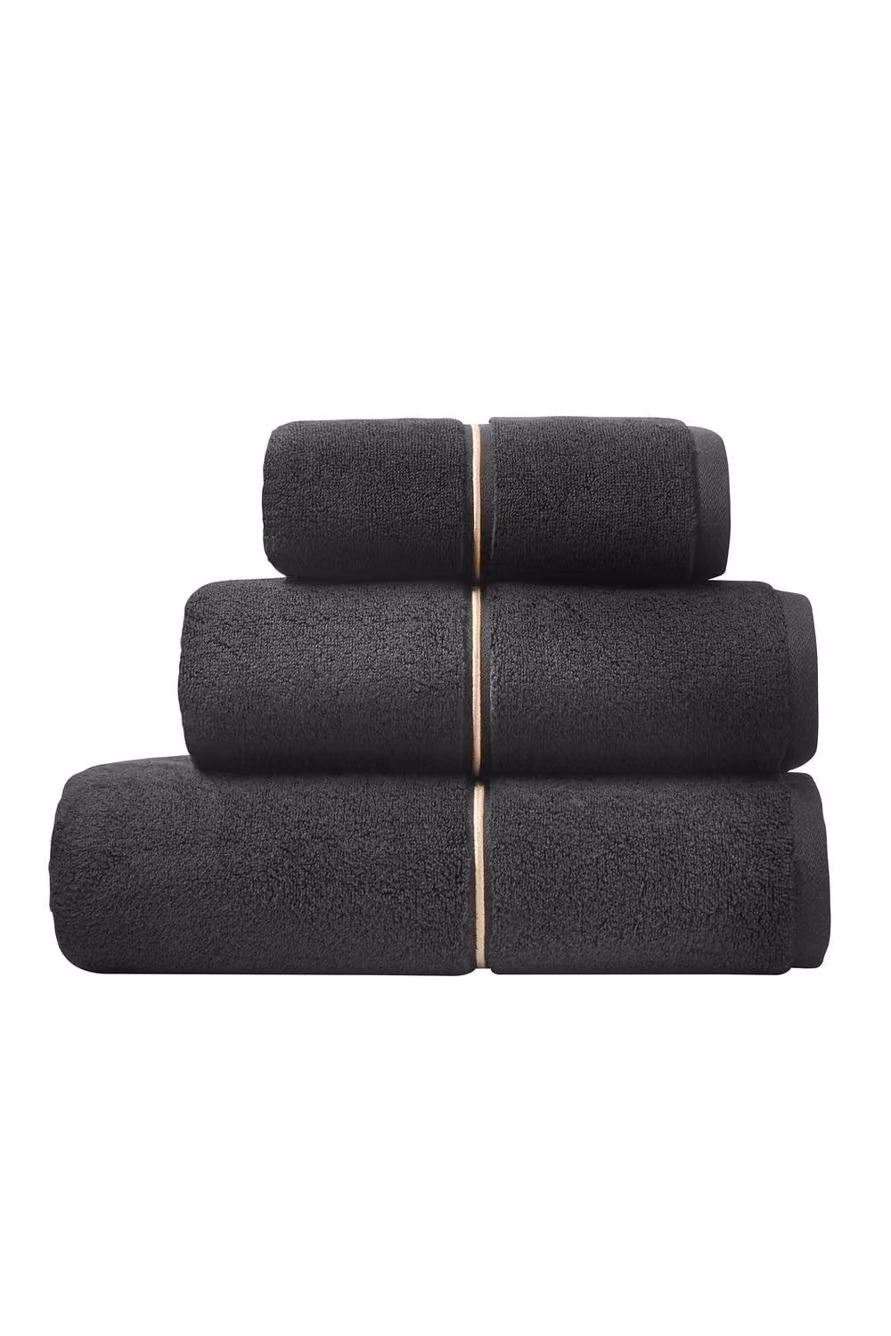Bianca Zero Twist Satin Stitch Cotton Bath Sheet in Black, W: 100 cm, L: 150 cm – 4