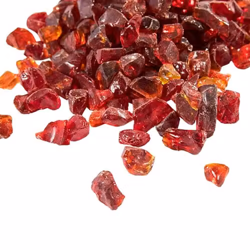 Teamson Home Red Tempered Glass Lava Rocks for Outdoor Gas Fire Pits, 4 kg – 6