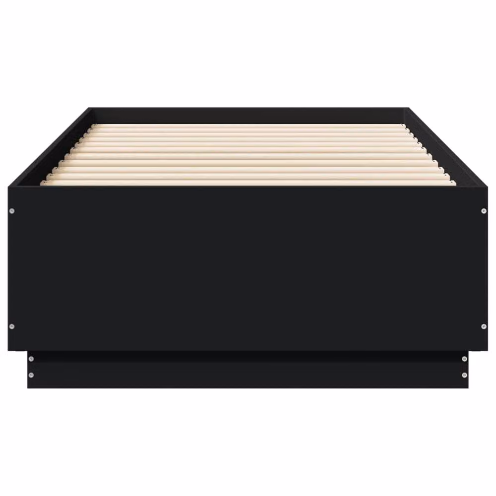 Berkfield Home Durable Single Bed Frame with LED Under-Bed Lighting in Black, W/D/H: 90 x 190 cm – 5