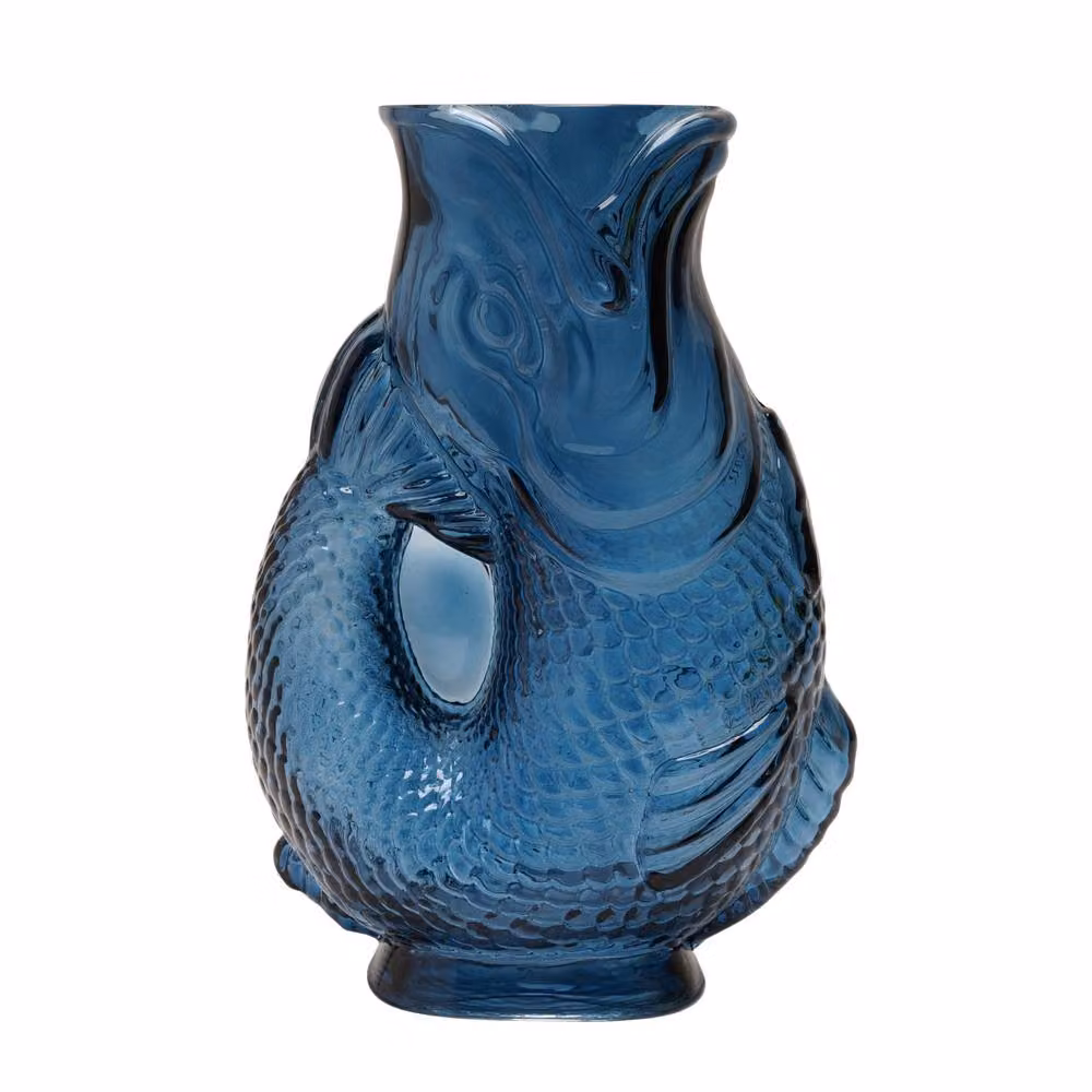 Hestia Blue Fish Shaped Glass Vase – 2