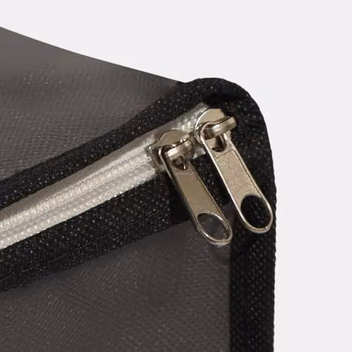 OHS 112L Extra Large Foldable Bedding and Clothes Storage Bag with Lid and Handles, Anthracite Grey – 3
