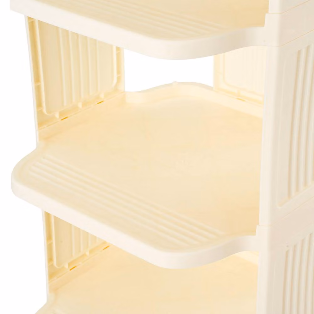 Livingandhome 9-Tier Freestanding Space-Saving Shoe Rack in Beige – 3