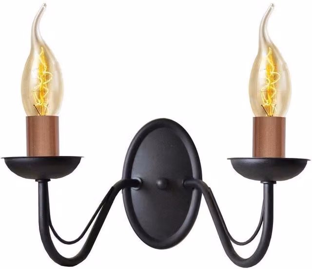 Netlighting Malbo Candle Wall Lamp in Black and Copper