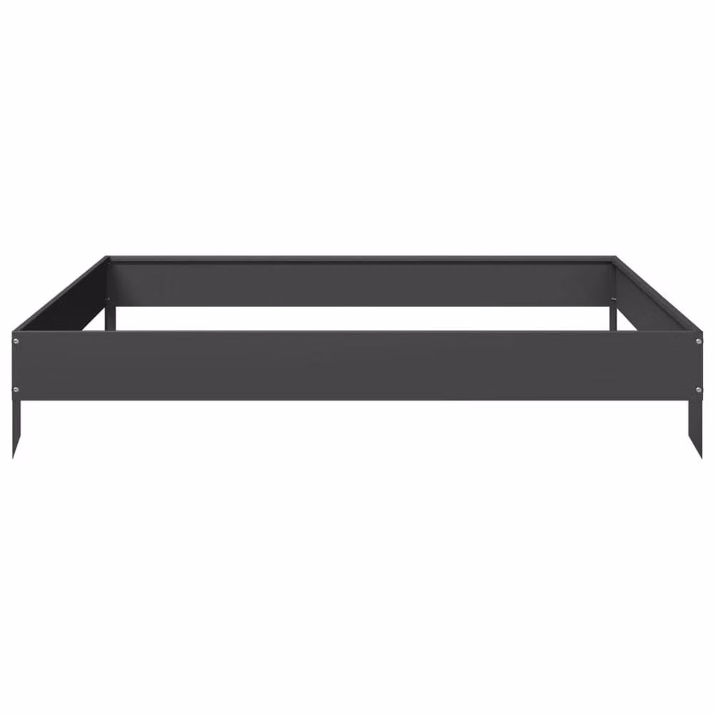 Berkfield Home Garden Black Steel Raised Bed W/D/H: 100 x 100 x 18.5 cm – 3