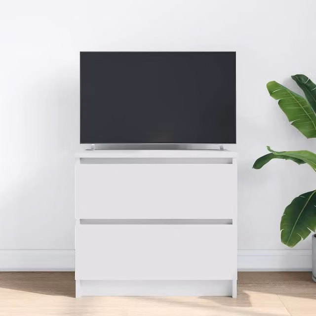 Berkfield Home White TV Cabinet in Engineered Wood W/D/H: 60 x 35 x 54 cm – 1
