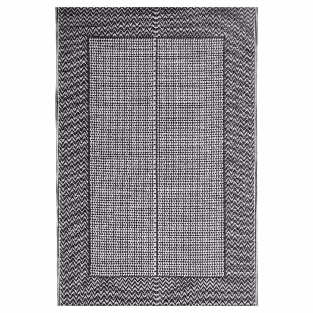 Berkfield Home Black Outdoor Polypropylene Rectangular Garden Rug W: 140 cm, D: 200 cm – 3