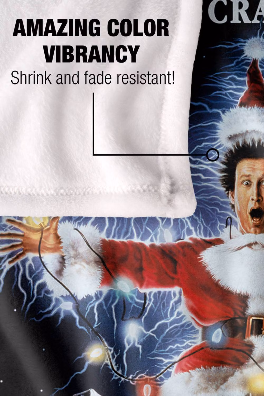 Warner Bros. Christmas Vacation Movie Poster Super Soft Fluffy Polyester Throw Blanket, Multicolour, Extra Large – 5