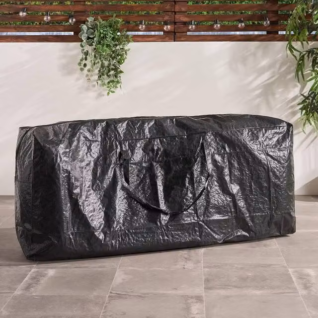 OHS Weather Resistant Outdoor Cushion Storage Bag Organiser in Black