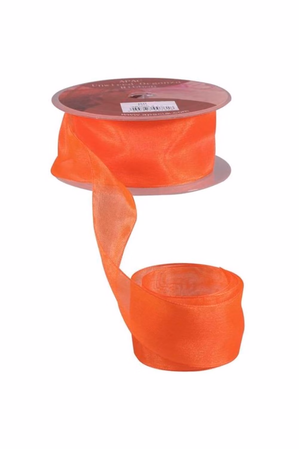 KDMD Orange Woven Edge Organza Ribbon, 38mm, 2 Pack – 2