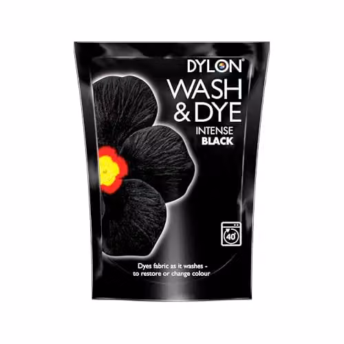 Dylon Wash & Dye Fabric Dye for Clothes and Soft Furnishings in Black