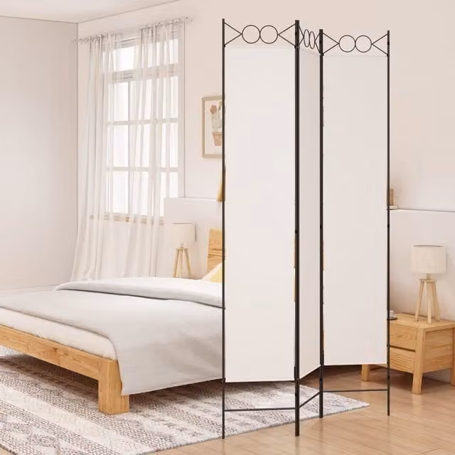 Berkfield Home 3-Panel Room Divider in White, W/H: 120 x 220 cm – 1