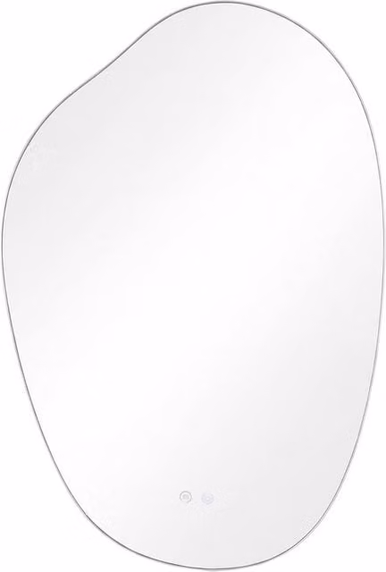 Living and Home Wall-Mounted Adjustable LED Bathroom Mirror with Demister and Touch Switch in Clear