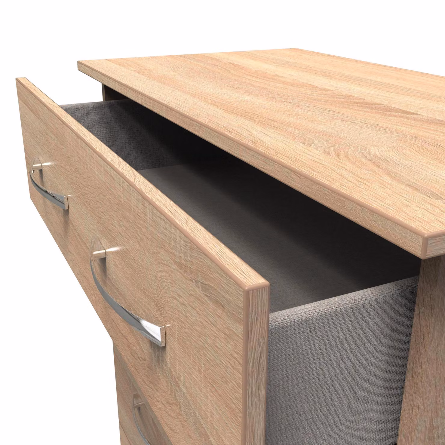Avon Ready Assembled 4 Drawer Deep Chest in Oak – 4