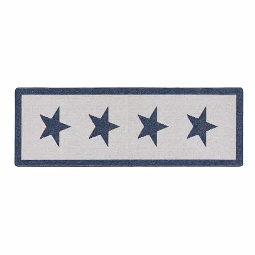 My Mat Navy Blue Star Runner, W: 67 cm, L: 200 cm