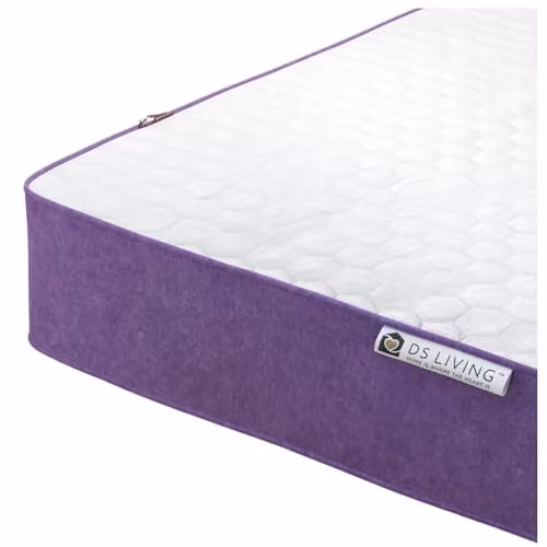 DS Living Reve Tanzanite Hybrid Gel-Flex Memory Foam Mattress in Purple, W/D/H: 90 x 190 x 25.4 cm