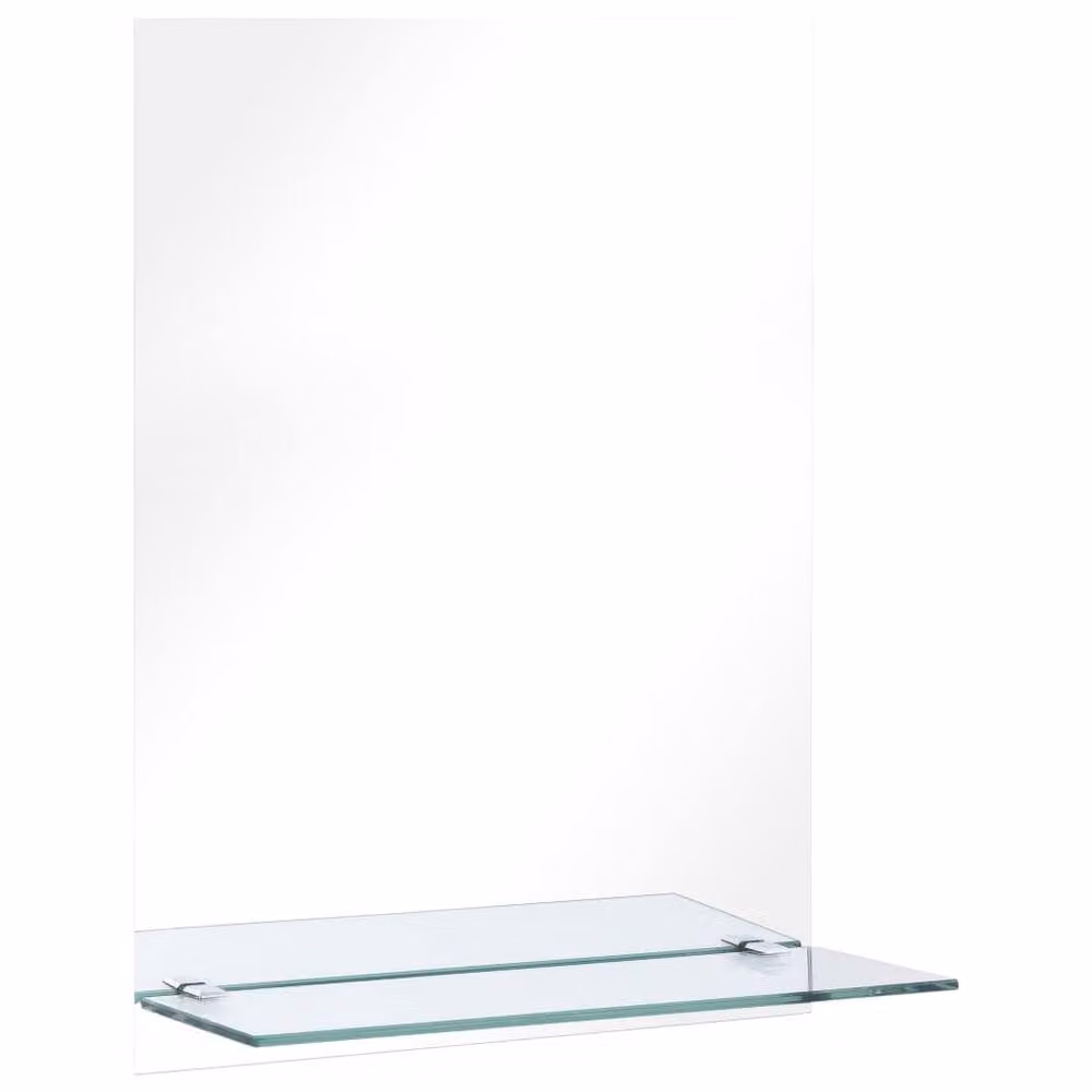 Berkfield Home Minimalist Rectangular Wall Mirror with Shelf, Silver, W: 50 cm, H: 30 cm – 2