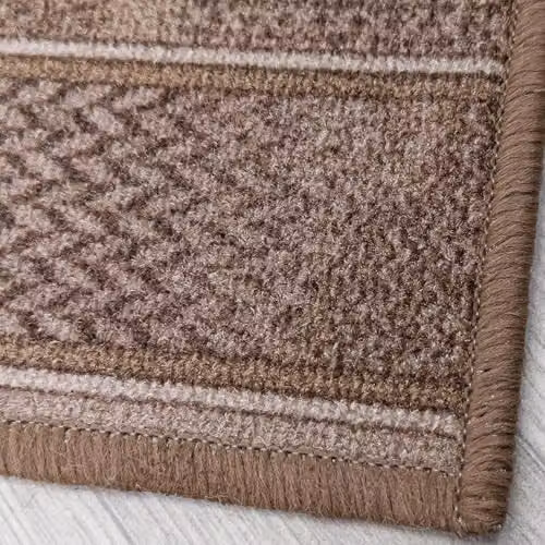 runrug Loop Pile Hallway Runner Rug in Brown, W: 80 cm, L: 150 cm – 4