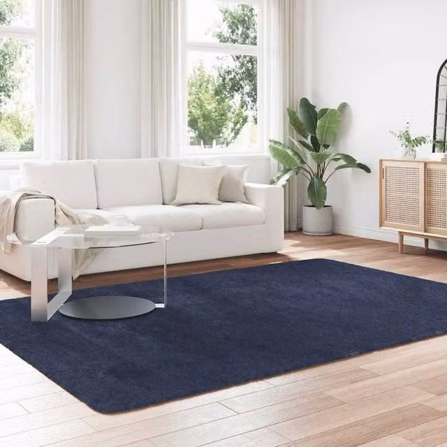 Berkfield Home NAVARRA Shaggy High Pile Rug, Blue, W: 200 cm, D: 290 cm