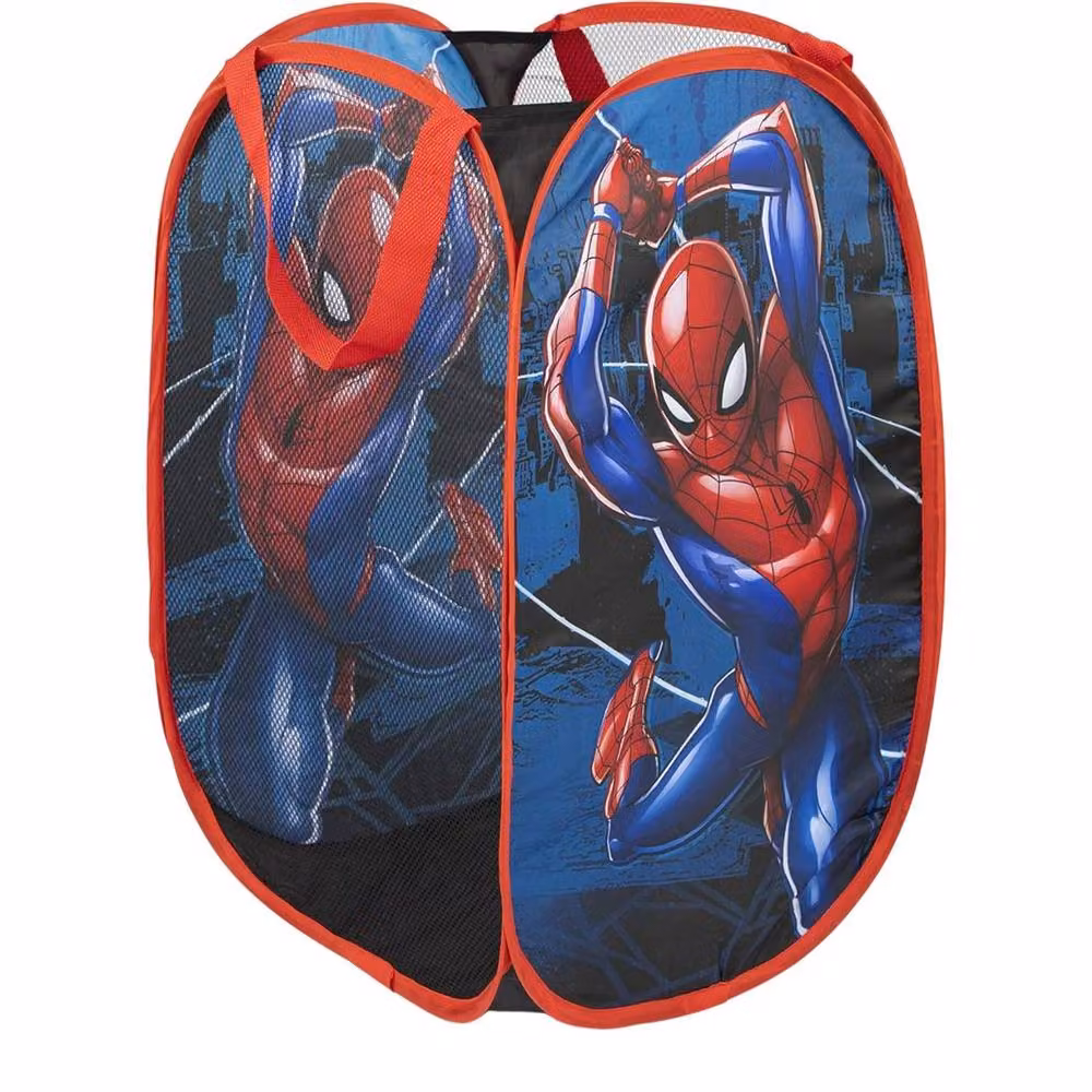 Spider-Man 80L Collapsible Fabric Laundry Bin with Handles in Red – 3