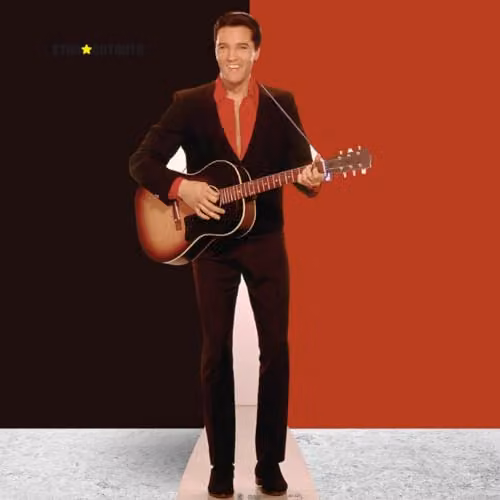 Star Cutouts SC241 Elvis Presley Smiling with Guitar Lifesize Cardboard Cutout, Multicolour – 2