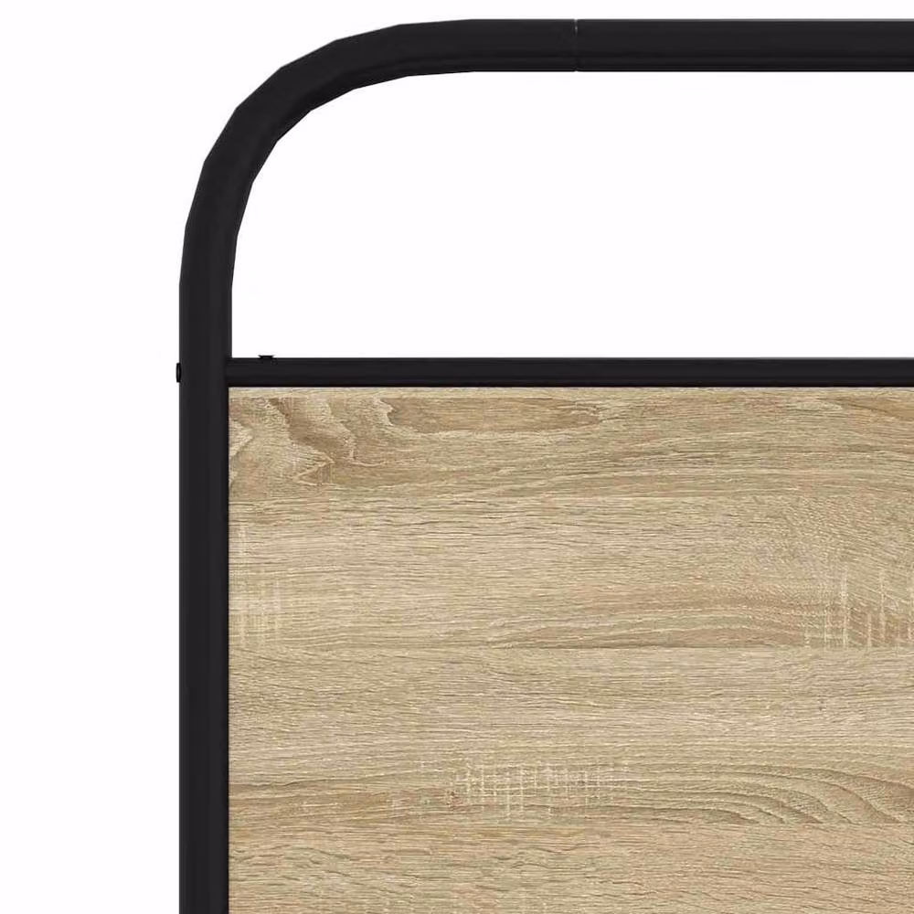 Berkfield Home Sonoma Oak Headboard in Light Tan with Steel and Engineered Wood, Width: 90 cm – 3