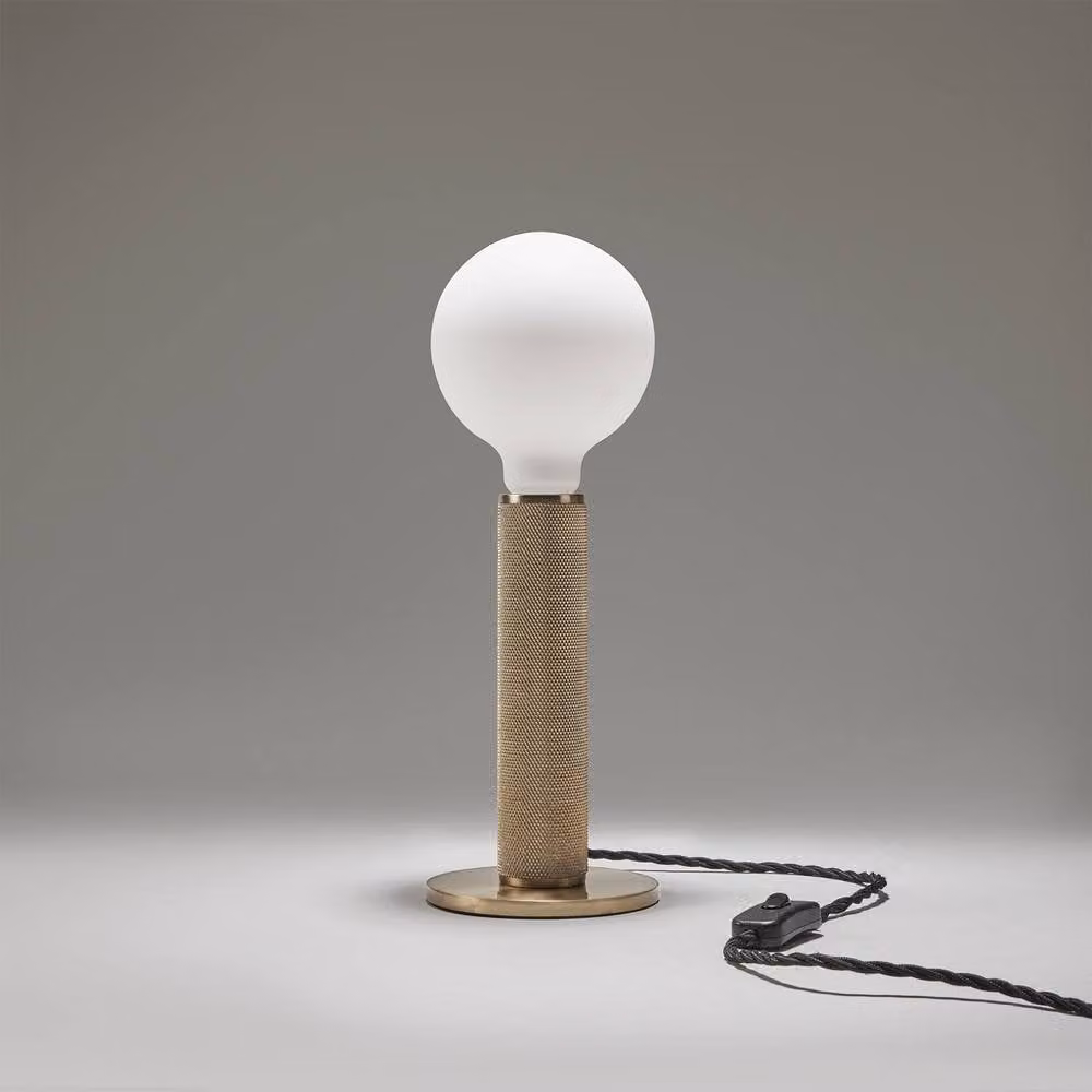 Industville Knurled Edison Table Lamp in Gold/Brass – 1