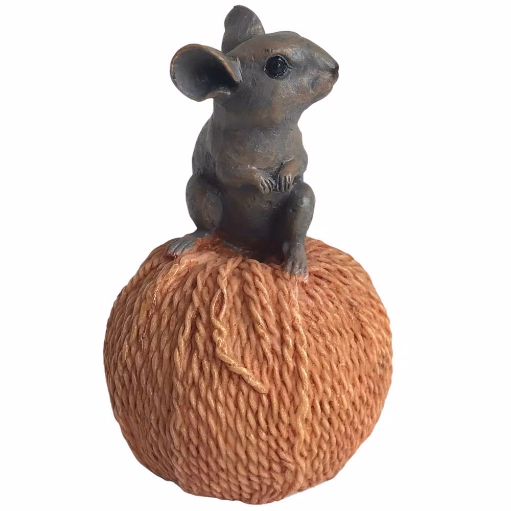 Animal Crackers Mouse on Ball of String Multicolour and White Tabletop Decoration – 2