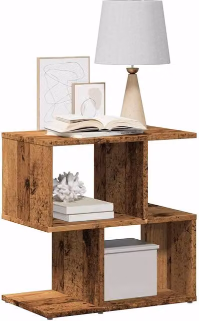 Berkfield Home Bedside Cabinet in Brown Old Wood, W/D/H: 50 x 30 x 51.5 cm – 1