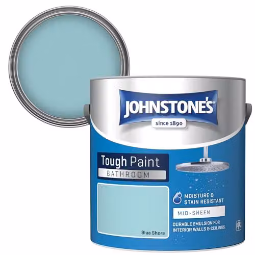 Johnstone's Blue Shore Bathroom Wall and Ceiling Paint, 2.5L – 1