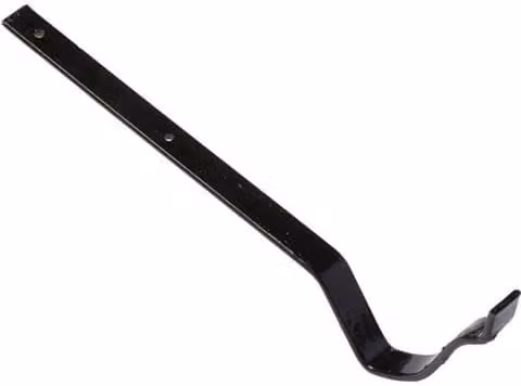 Hargreaves Premier Cast Iron Ogee Half Round Gutter Top Rafter Bracket, 100mm, Galvanised Black