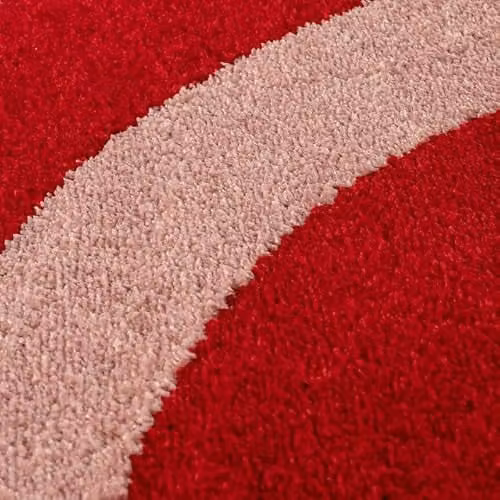 THE RUGS Joli Area Rug, Striped Red and Pink Modern Artistic Design, W: 160 cm, D: 230 cm – 5