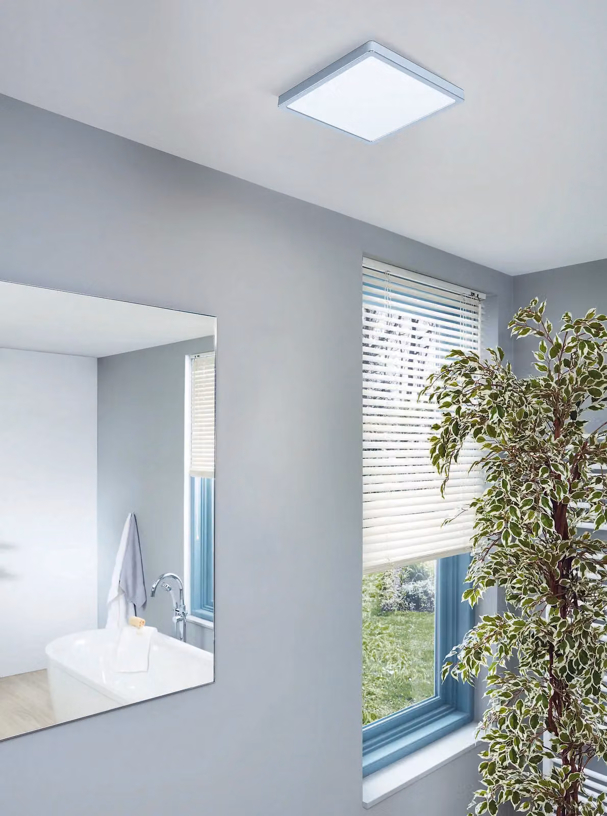 Loops LED Ceiling Light in Chrome and White Plastic – 3